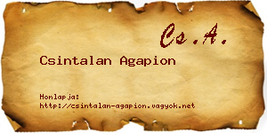 Csintalan Agapion névjegykártya